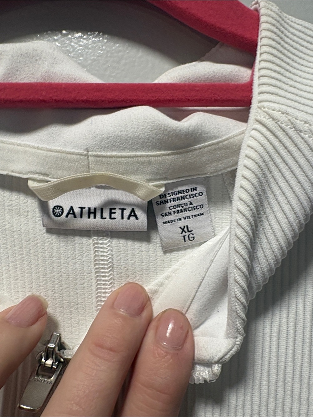 Athleta Women's White Zip-Up Jacket - Picture 2 of 6